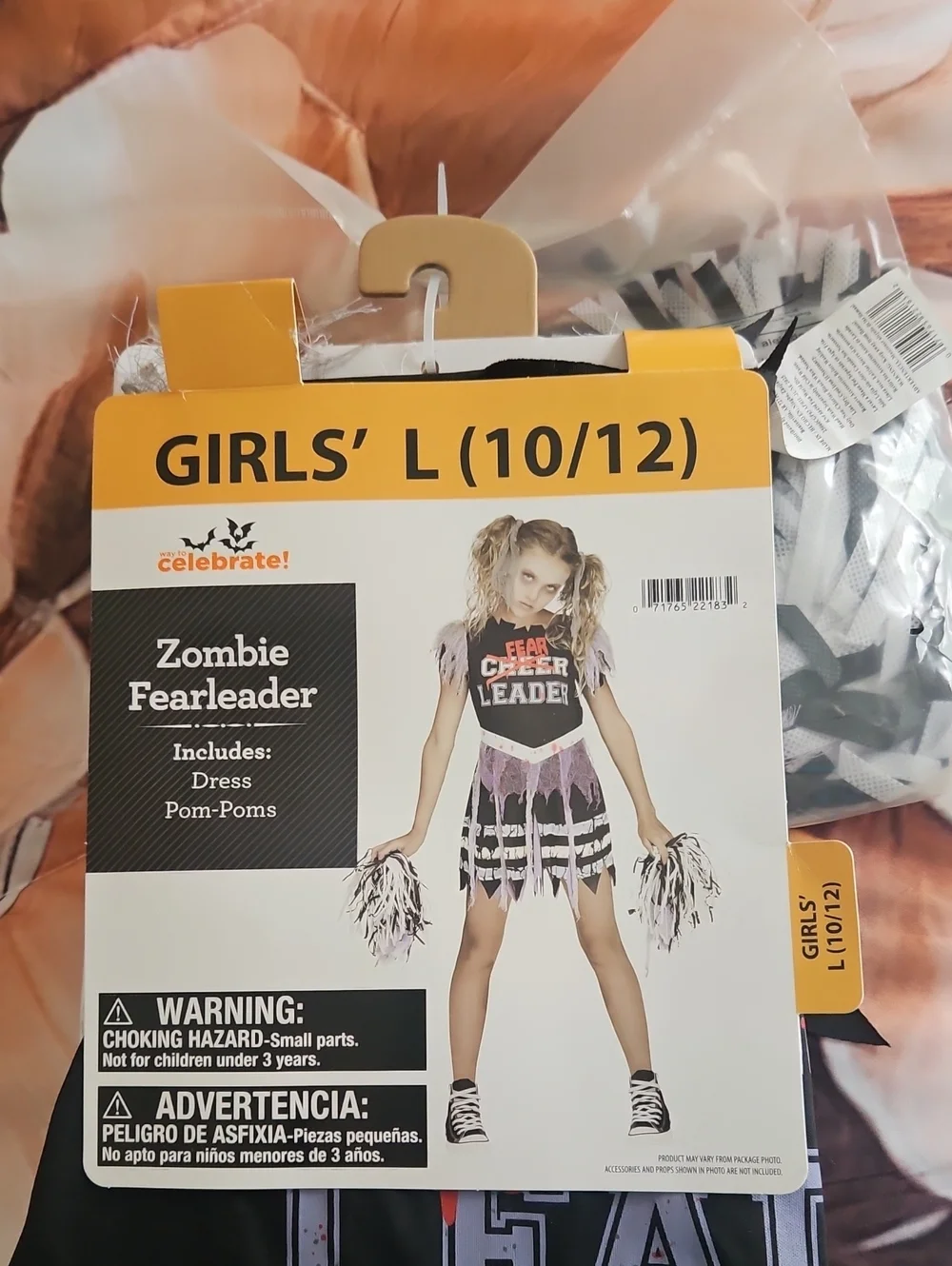 Zombie Fearleader Halloween Outfit Girls Or Boys Size 10/12